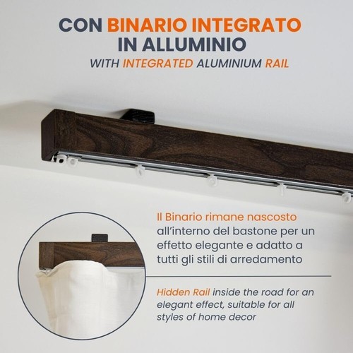 Bastone tende moderno legno - tende,